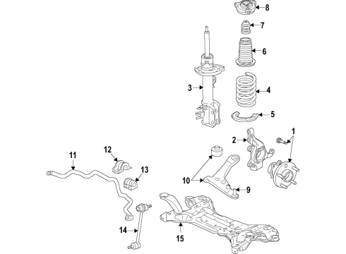 2020 Fiat 500X Front Suspension Components, Lower Control Arm, Stabilizer Bar Shield-Dust Diagram for 68246466AA