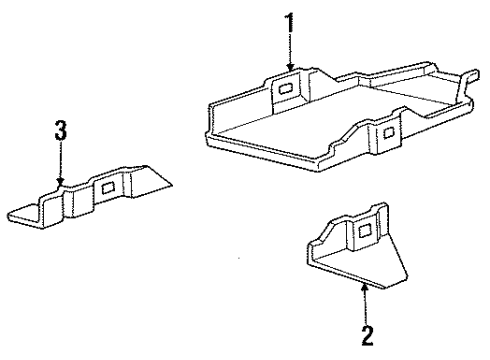 1989 Ford Aerostar Battery Battery Tray Diagram for F19Z10732B