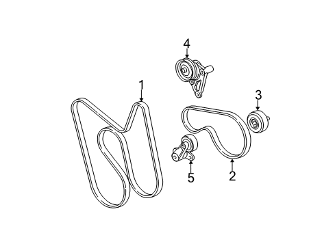 2005 GMC Sierra 3500 Belts & Pulleys Serpentine Belt Diagram for 97300655