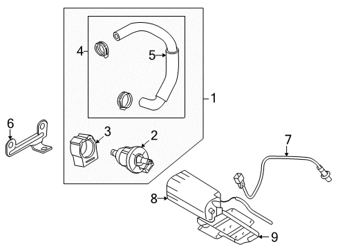 2007 Kia Sportage Powertrain Control Hose-Vapor Diagram for 2902437500