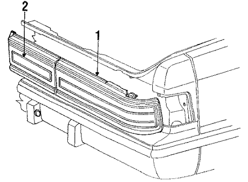 1990 Chrysler New Yorker Tail Lamps -LWR Dk OPN'G PNL TST/SIG Diagram for 5262028