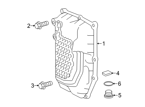 2020 Toyota Sienna Transaxle Parts Drain Plug Diagram for 90341-A0003