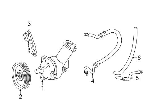 1999 Ford Ranger P/S Pump & Hoses, Steering Gear & Linkage Pressure Hose Diagram for F87Z-3A719-BA