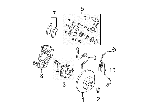 2011 Toyota RAV4 Front Brakes Brake Hose Diagram for 90947-02F49