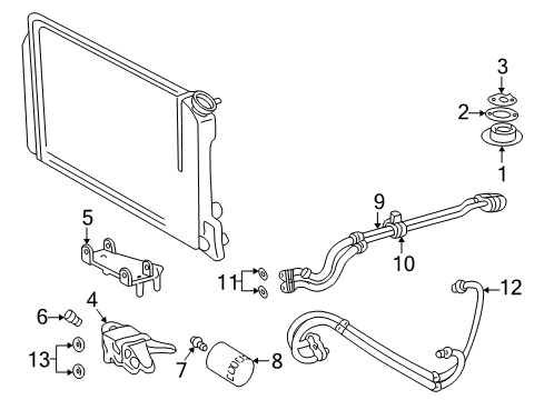 1995 GMC Jimmy Filters Hose, Oil Filter Inlet & Outlet Diagram for 15982251