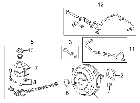 2016 Hyundai Genesis Dash Panel Components Hose Assembly-Brake Booster Vacuum Diagram for 59130-B1010