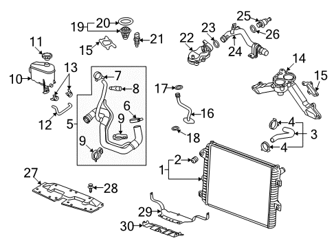 2009 Chevrolet Silverado 3500 HD Powertrain Control Sensor Asm-Mass Airflow Diagram for 23256991