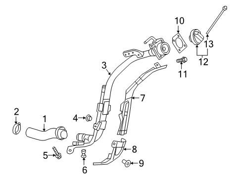 2019 Kia Niro Fuel Supply Bolt-Fuel Filler Neck Mounting Diagram for 31039-2C000