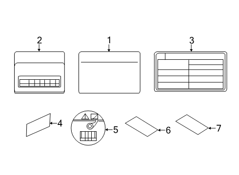 2019 Hyundai Veloster Information Labels Label Diagram for 091272C001