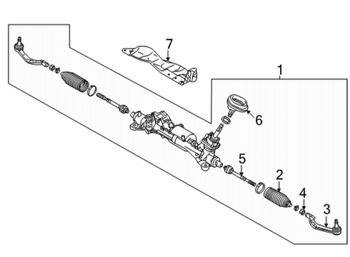 2021 Nissan Rogue Steering Column & Wheel, Steering Gear & Linkage SOCKET-KIT TIE ROD OUTER LH Diagram for D8640-6RR1A