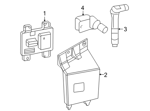 2010 Chevrolet Silverado 2500 HD Powertrain Control Bracket-Ecm Diagram for 15827915