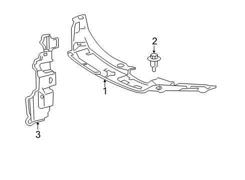 2016 Lexus ES350 Splash Shields DEFLECTOR, Radiator Diagram for 53293-06470