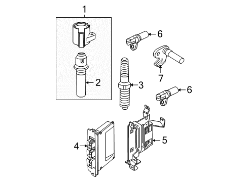 2003 Ford Explorer Ignition System ECM Diagram for 3L2Z-12A650-AXCRM