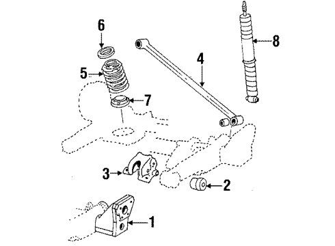 1994 Buick Century Rear Axle, Suspension Components Rear Spring Diagram for 22077724