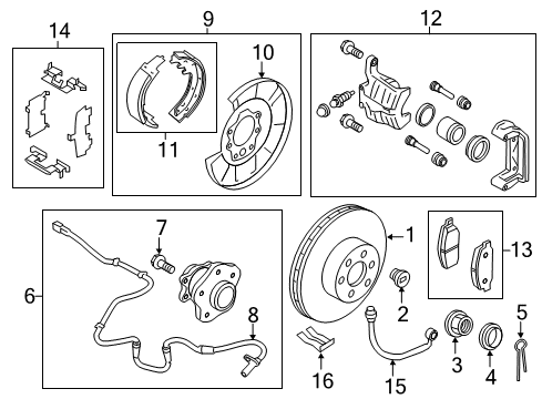 2016 Infiniti QX80 Rear Brakes Cup Kt Brake Cylinder Diagram for D4ABM-01A01