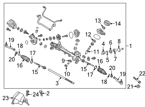 2016 Kia Optima Steering Column & Wheel, Steering Gear & Linkage Gear & Linkage Assembly Diagram for 57700D5000