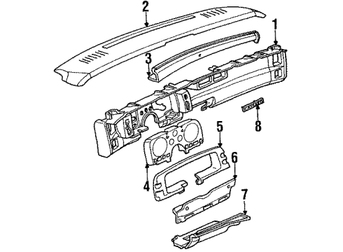 1992 Chevrolet Camaro Instrument Panel Gauge Cluster Diagram for 25088981