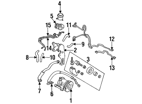 1997 Mercury Villager P/S Pump & Hoses, Steering Gear & Linkage Reservoir Diagram for F6XZ-3A697-AA