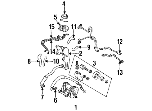 1993 Mercury Villager Belts & Pulleys Hose Diagram for F3XY-3A713-D