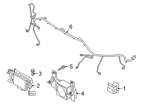 2021 Hyundai Ioniq Sonar System Unit Assembly-Front Radar Diagram for 99110-G2100