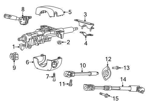 2015 Dodge Viper Switches Column-Steering Diagram for 68159858AB