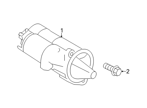 2011 Hyundai Elantra Starter Starter Assembly Diagram for 36100-2E500