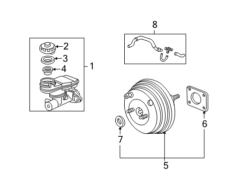 2005 Honda Civic Hydraulic System Tube Assy., Master Power Diagram for 46402-S5B-A01