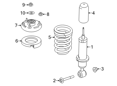 2015 Lincoln Navigator Shocks & Components - Rear Washer Diagram for EL1Z-00810-A