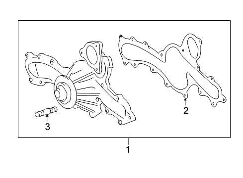 2012 Toyota FJ Cruiser Water Pump Water Pump Assembly Stud Diagram for 92122-80818