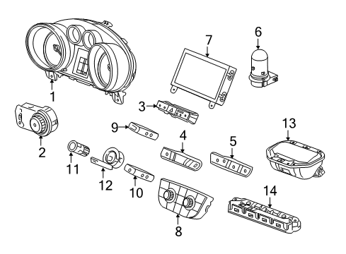 2018 Buick Cascada Cluster & Switches, Instrument Panel Hazard Switch Diagram for 13285126