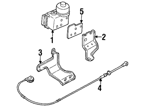2002 Ford Escort Cruise Control System Actuator Assembly Diagram for F8CZ-9A825-AA