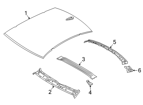 2019 BMW 540i xDrive Roof & Trim Blind Rivet, Flat Headed Diagram for 07147444158