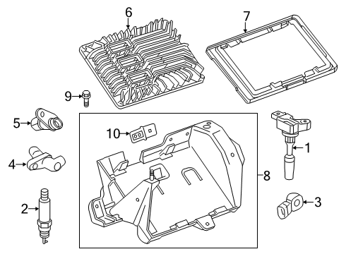 2018 Cadillac CTS Ignition System Adapter Diagram for 84142954