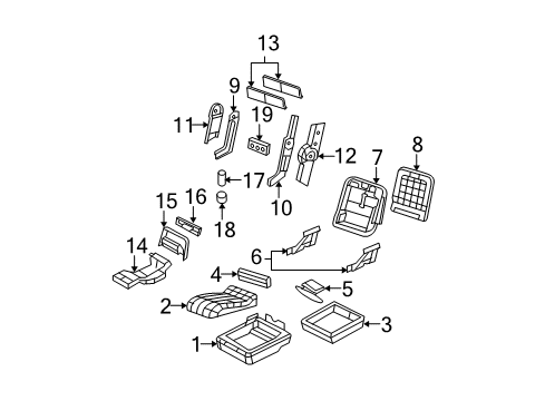 2012 Ram 1500 Front Seat Components Bin-Storage Diagram for 1QA34DK2AA