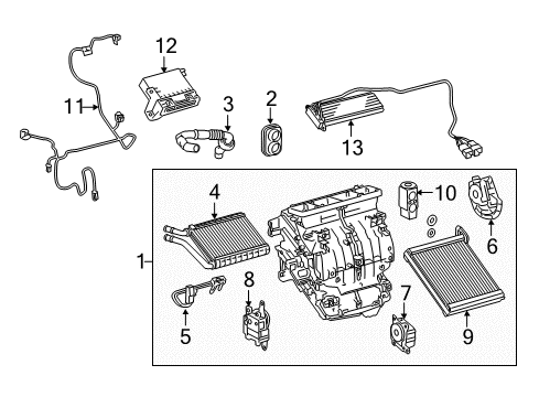 2013 Lexus CT200h Air Conditioner Hose, Suction Diagram for 88712-76010