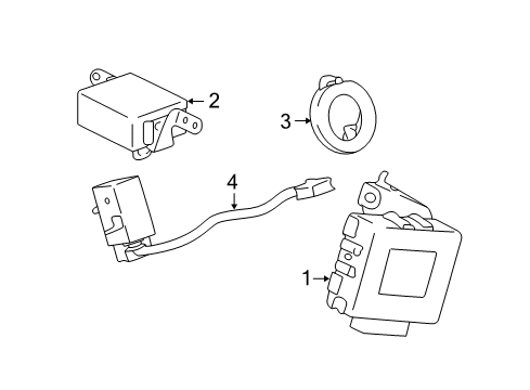 2006 Lexus SC430 Electrical Components Transponder Key Computer Assembly Diagram for 89780-24050