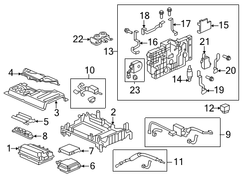 2012 Honda CR-Z Electrical Components Control Unit, Motor Electronic (Rewritable) Diagram for 1K000-RTW-A02