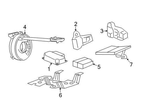 2011 Chevrolet Cruze Air Bag Components Occupant Module Diagram for 22860871