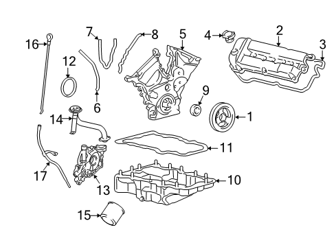 2002 Ford Escape Filters Dipstick Diagram for XU3Z-6750-BA