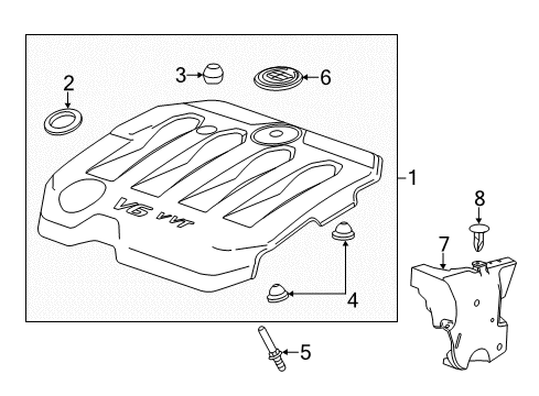 2014 Chevrolet Impala Engine Appearance Cover Engine Cover Diagram for 12684202