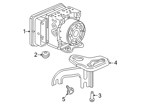 2017 Honda Civic ABS Components Modulator Assembly, Vsa Diagram for 57100-TGG-A32