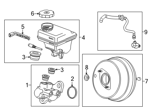 2016 Cadillac CT6 Hydraulic System Vacuum Hose Diagram for 23130412