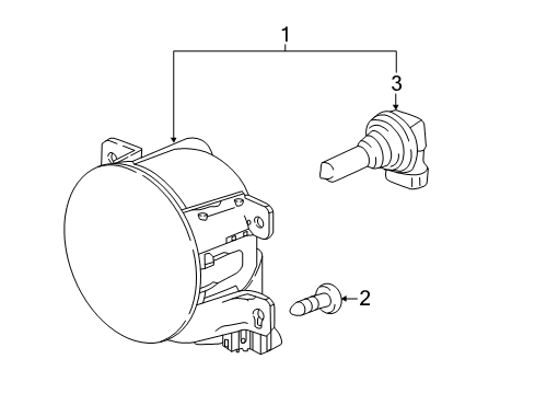 2020 Honda Ridgeline Bulbs Light Assembly, R Frfog Diagram for 33900-T6Z-A01