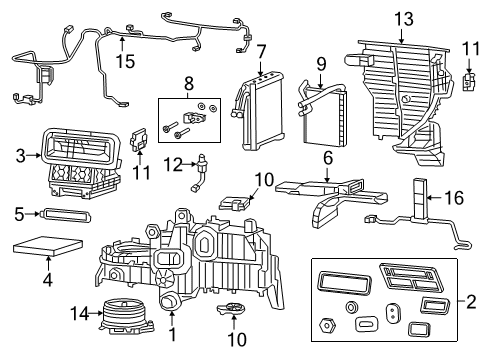 2019 Ram 2500 Switches & Sensors Seal Kit-A/C And Heater Unit Diagram for 68396044AB