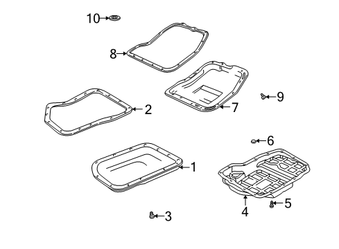 2000 Dodge Dakota Transmission Gasket-Oil Pan Diagram for 2464324