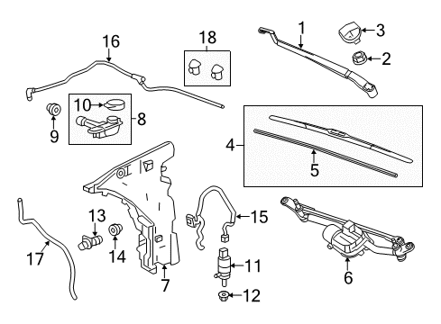 2019 Cadillac CTS Wiper & Washer Components Washer Reservoir Diagram for 23310397