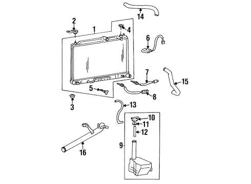 1996 Hyundai Sonata EGR System Valve & Sensor Assembly-EGR Diagram for 28480-33190