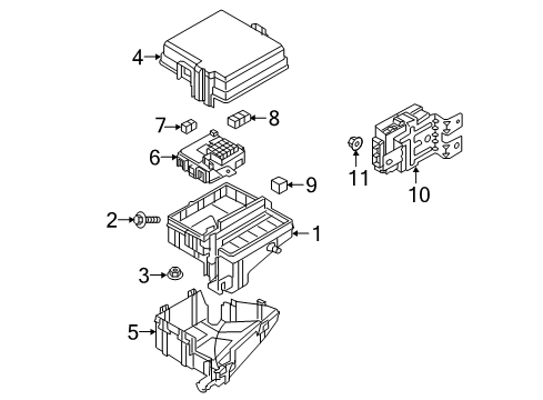 2018 Kia Sportage Fuse & Relay Lower Cover-U/H Junction Box Diagram for 91950-D3400