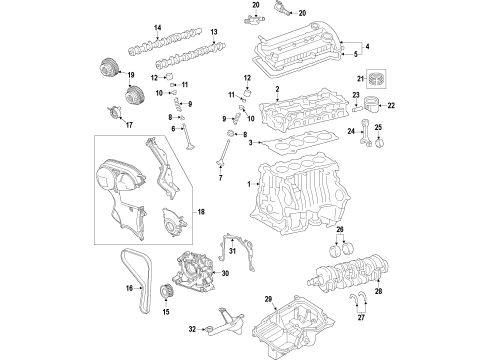 2014 Ford Fiesta Engine Parts, Mounts, Cylinder Head & Valves, Camshaft & Timing, Variable Valve Timing, Oil Cooler, Oil Pan, Oil Pump, Crankshaft & Bearings, Pistons, Rings & Bearings Oil Pan Diagram for BE8Z-6675-A