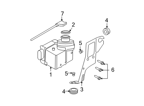 2005 Ford Expedition Cruise Control System Actuator Assembly Diagram for 2L1Z-9A825-AA
